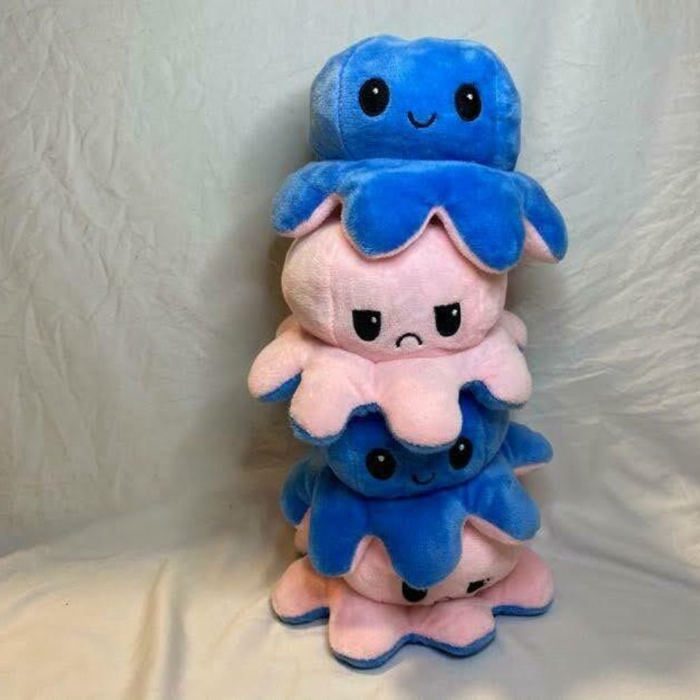 🌸Blue/Pink Octopus Push! Reversible and Cute!